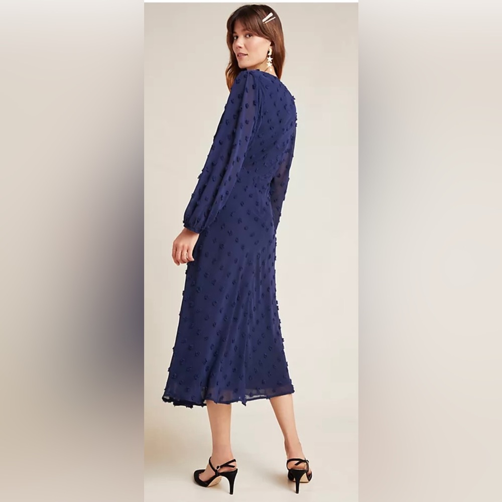 Anthropologie Michaela Textured Midi Dress NWT